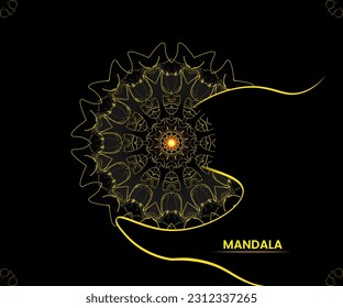 Mandala template for textile to print ready