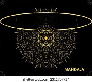 Plantilla de Mandala para texto listo para imprimir