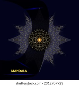 Plantilla de Mandala para texto listo para imprimir
