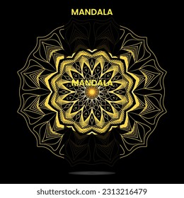 Mandala-Vorlage für Textilien, die bereit zum Drucken sind