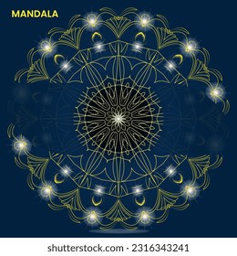 Mandala template for textile to print ready