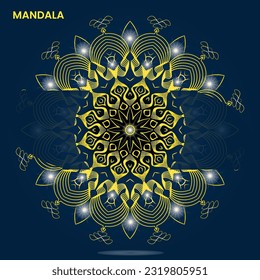 Plantilla de Mandala para texto listo para imprimir