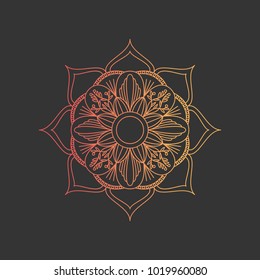 Mandala texture abstract decoration background ornament element luxury ramadhan illustration emblem isolated