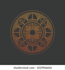 Mandala texture abstract decoration background ornament element luxury ramadhan illustration emblem isolated gradient