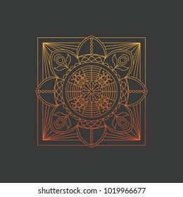 Mandala texture abstract decoration background ornament element luxury ramadhan illustration emblem isolated gradient
