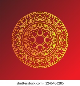 Mandala texture abstract decoration background ornament element luxury ramadhan illustration emblem isolated
