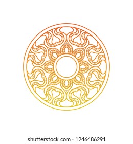 Mandala texture abstract decoration background ornament element luxury ramadhan illustration emblem isolated
