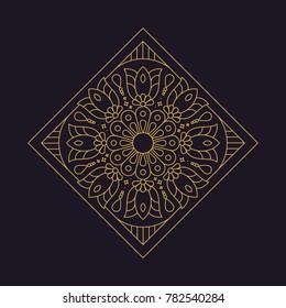 Mandala texture flower beautiful vector vintage decorative element oriental illustration