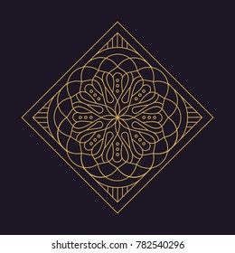 Mandala texture flower beautiful vector vintage decorative element oriental illustration