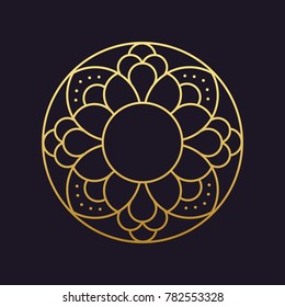 Mandala texture flower beautiful vector vintage decorative element oriental illustration