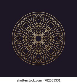 Mandala texture flower beautiful vector vintage decorative element oriental illustration