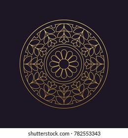 Mandala texture flower beautiful vector vintage decorative element oriental illustration