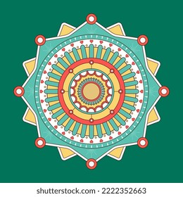 Mandala themed background with modern colors