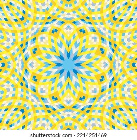 Mandala tuile floral image vectorielle géométrique motif harmonieux motif arabe. Motif floral kaléidoscope. Rapport tissu moderne. Arrière-plan traditionnel tapis islamique. Fond d'écran tribal.
