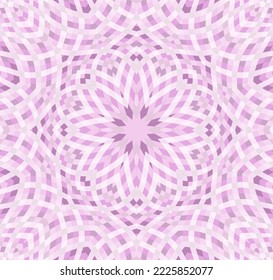 Mandala tile floral geometric vector seamless pattern oriental design. Kaleidoscope flower motif. Beautiful fabric rapport. Ottoman traditional background. African style patchwork.