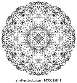 Mandala Tracery Wheel Mehndi Design Ethnic Stock Vector (Royalty Free ...