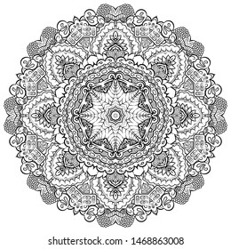 Adult Coloring Page Mandala Vector Art Stock Vector (Royalty Free ...