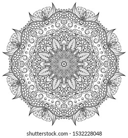 Mandala Tracery Wheel Mehndi Design Ethnic Stock Vector (Royalty Free ...