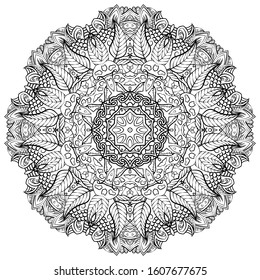 Adult Coloring Page Mandala Vector Art Stock Vector (Royalty Free ...