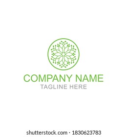 Mandala Baum Logo Design Vektorgrafik