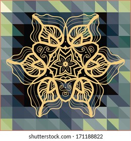 mandala triangle vector