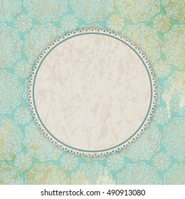 Mandala, tribal background with a medallion. Pattern with abstract vintage art flower for Tibetan yoga. Bohemian decorative element, indian henna design, vector retro circle ornament