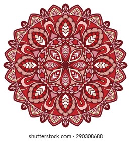 Mandala, tribal ethnic ornament, vector islamic arabic indian pattern.