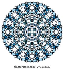 Mandala, tribal ethnic ornament, vector islamic arabic indian pattern.