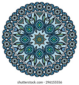 Mandala, tribal ethnic ornament, vector islamic arabic indian pattern.