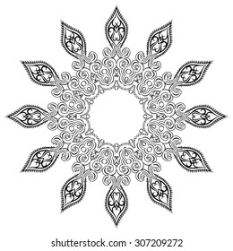 Mandala, tribal ethnic ornament, vector islamic arabic indian pattern.