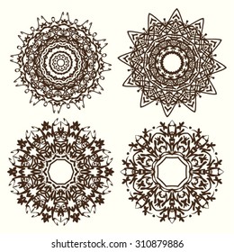 Mandala, tribal ethnic ornament, vector Islamic Arabic Indian pattern.