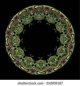 Mandala, tribal ethnic ornament, vector islamic arabic indian pattern.