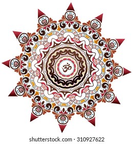 Mandala, tribal ethnic ornament, vector islamic arabic indian pattern.
