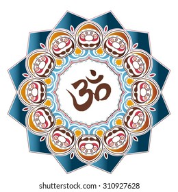Mandala, tribal ethnic ornament, vector islamic arabic indian pattern.
