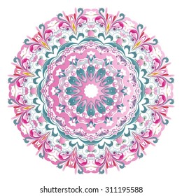 Mandala, tribal ethnic ornament, vector islamic arabic indian pattern.