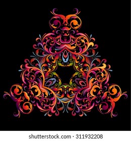 Mandala, tribal ethnic ornament, vector islamic arabic indian pattern. Meditation pattern, yoga background, peace sign. love sign.