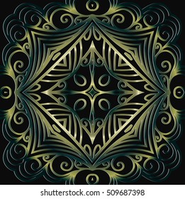 Mandala, tribal ethnic ornament Vector round abstract circle