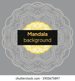 Mandala , Stamm-Vintage-Hintergrund. Vektorgrafik