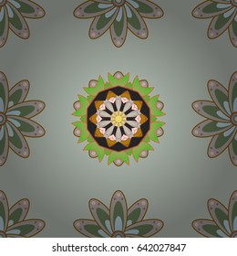 Mandala, tribal vintage sketch with a medallion on blue background. Pattern with abstract art flower for Tibetan yoga. Bohemian decorative element, indian henna design, vector retro circle ornament.
