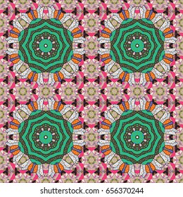 Mandala, tribal vintage sketch with a medallion. Pattern with abstract art flower for Tibetan yoga. Bohemian decorative element, indian henna design, vector retro circle ornament.