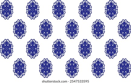 mandala dois tons de flores cinza azul repete o padrão na cor branca, ilustração de imagem completa, design para impressão de tecido, impressão, tabuleiro de xadrez, cadeia de xadrez