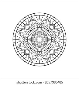 Mandala Muster Vintage Blüte