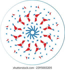mandala unique Design blue and white 