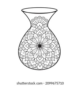 Mandala Vase Vector and line art. Mandala coloring page. Hand drawn mandalas. Decorative elements. Vector illustration.
Islam, Arabic, Indian, Turkish,  Pakistan,  Chinese, Ottoman motifs.
