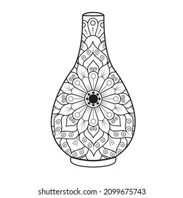 Mandala Vase Vector and line art. Mandala coloring page. Hand drawn mandalas. Decorative elements. Vector illustration.
Islam, Arabic, Indian, Turkish,  Pakistan,  Chinese, Ottoman motifs.