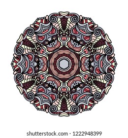 Mandala vector for art, coloring book, zendoodle. Round zentangle for coloring book pages, mandala design. Coloring mandala. round ornament lace pattern 