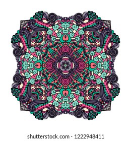 Mandala vector for art, coloring book, zendoodle. Round zentangle for coloring book pages, mandala design. Coloring mandala. round ornament lace pattern 