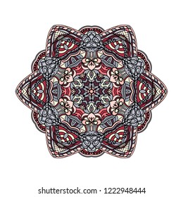 Mandala vector for art, coloring book, zendoodle. Round zentangle for coloring book pages, mandala design. Coloring mandala. round ornament lace pattern 