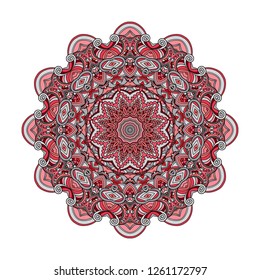 Mandala vector for art, coloring book, zendoodle. Round zentangle for coloring book pages, mandala design. Coloring mandala. round ornament lace pattern 