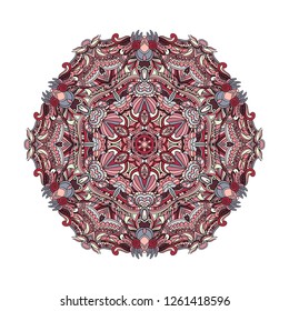 Mandala vector for art, coloring book, zendoodle. Round zentangle for coloring book pages, mandala design. Coloring mandala. round ornament lace pattern 